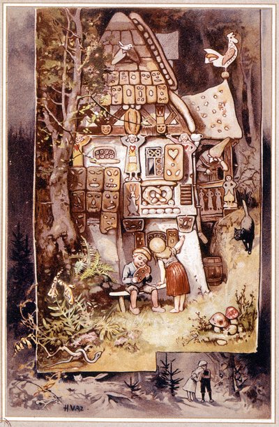 Hansel y Gretel, cuento de Grimm - ilustración de Hermann Vogel de Hermann Vogel