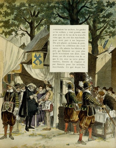 Enrique IV (1553-1610) en la feria de Saint Germain, después de su matrimonio, el 16 de diciembre de Hermann Vogel