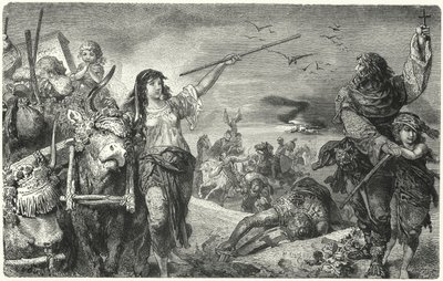 Miembros del movimiento valdense huyendo de la persecución de Hermann Vogel