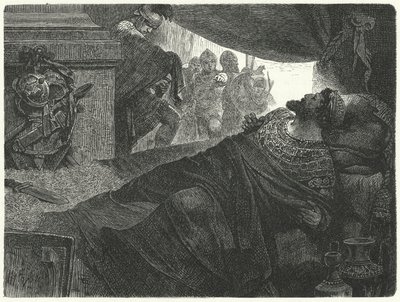 Mitrídates VI del Ponto intenta suicidarse tomando veneno, 63 a.C. de Hermann Vogel