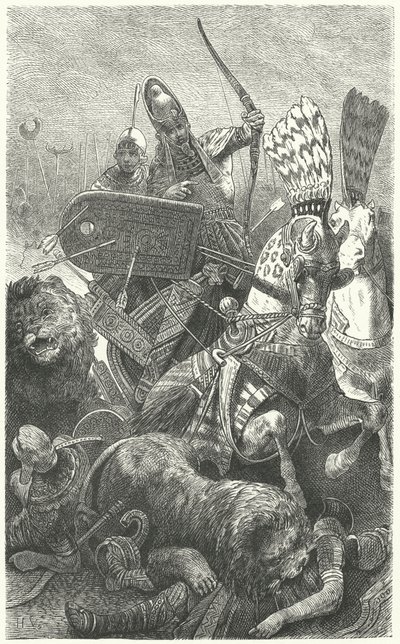 Ramsés el Grande en la Batalla de Kadesh, 1274 a.C. de Hermann Vogel