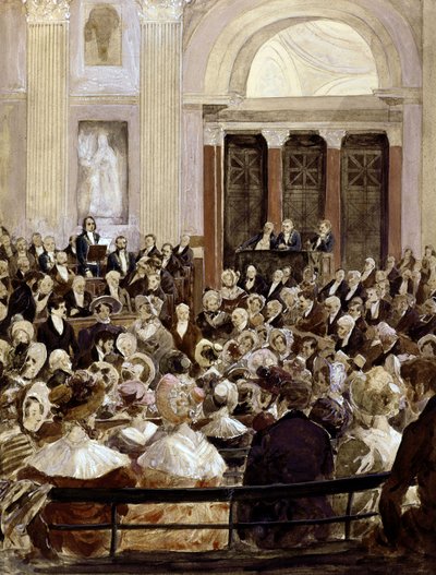 Recepción de Victor Hugo en la Academia Francesa, París, 3 de junio de 1841 de Hermann Vogel