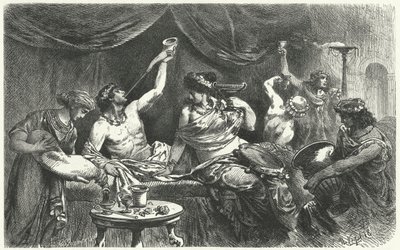 Bacanal romana en tiempos de Mesalina, siglo I de Hermann Vogel