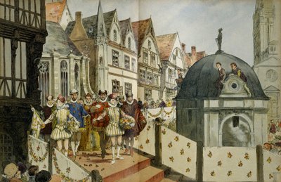 Cortejo real en las calles de París con motivo del matrimonio, el 18 de agosto de Hermann Vogel