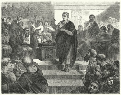 Sila renuncia como dictador de Roma, 81 a.C. de Hermann Vogel