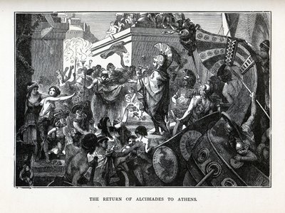 El regreso de Alcibíades a Atenas, 1882 de Hermann Vogel
