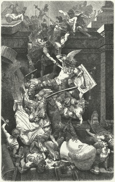Los vándalos atacando Roma, 455 de Hermann Vogel