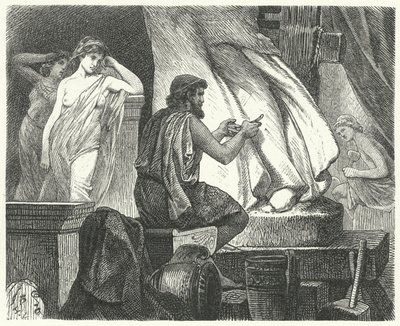 El estudio del escultor ateniense Praxíteles de Hermann Vogel