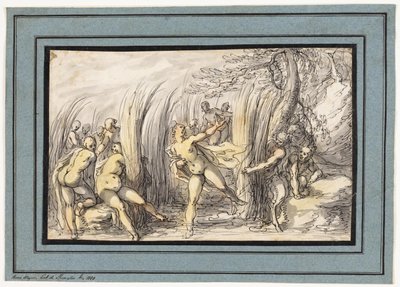 Ninfas perseguidas por sátiros de Hermann Weyer