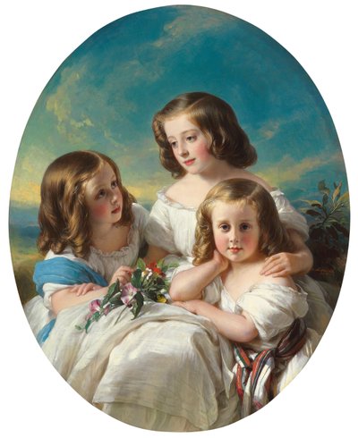 Tres Jóvenes de la Familia Chateaubourg, 1850 de Hermann Winterhalter
