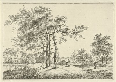 paisaje con madre e hijo de Hermanus Fock