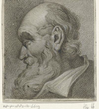 retrato, de, un, anciano, en, perfil de Hermanus Fock