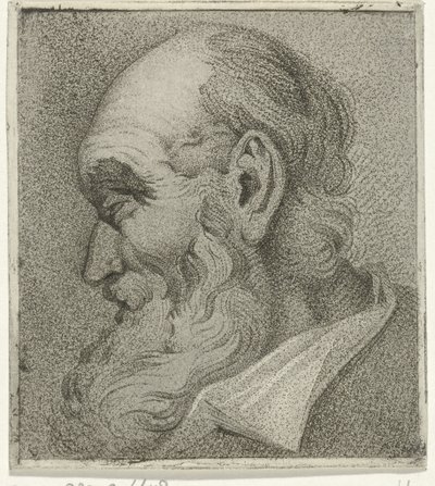 retrato, de, un, anciano, en, perfil de Hermanus Fock