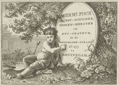 Tarjeta de visita de Hermanus Fock de Hermanus Fock