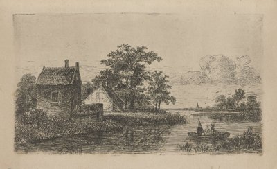 Tres hombres en un bote de Hermanus Jan Hendrik van Rijkelijkhuysen
