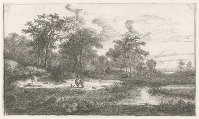 Dos cazadores en un ven de Hermanus Jan Hendrik van Rijkelijkhuysen