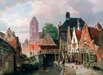 Vista de Oudewater de Hermanus Koekkoek