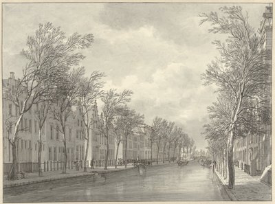 Vista de Rapenburg en Leiden desde Groenebrug, 1807 de Hermanus Numan (signed by artist)