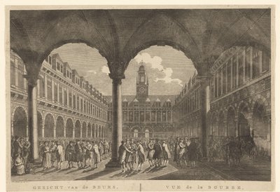 Vista del patio de la Bolsa por Hendrik de Keyser
Vista de la Bolsa, Amsterdam / Vue de la Bourse, à Amsterdam (título en el objeto) de Hermanus Petrus Schouten (possibly)