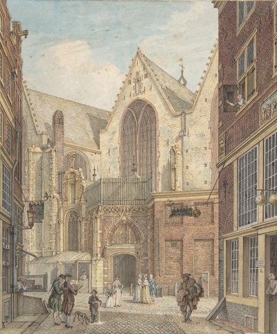 Vista de la Iglesia Vieja de Ámsterdam, s.f. de Hermanus Petrus Schouten