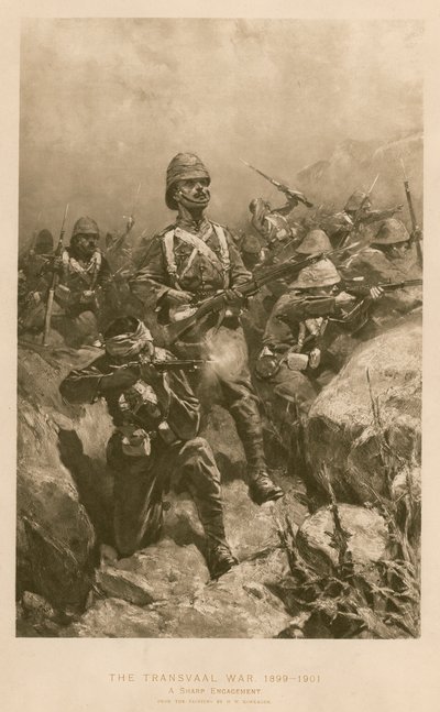 Un Compromiso Agudo: batalla durante la Guerra de los Bóers de Hermanus Willem (after) Koekkoek