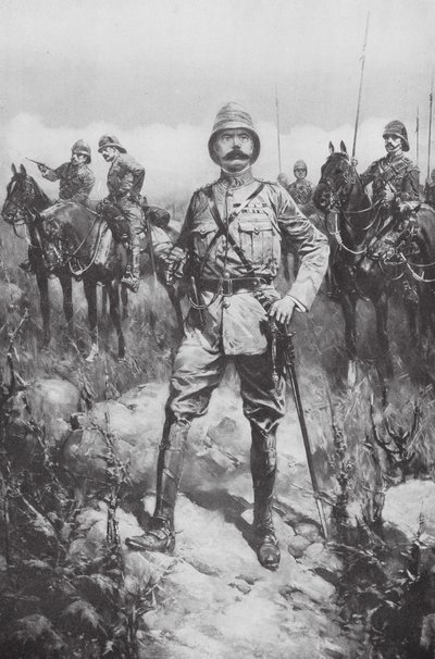 Lord Kitchener en el Veldt (litografía) de Hermanus Willem (after) Koekkoek