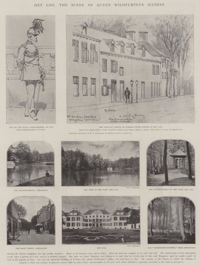 Het Loo, la escena de la enfermedad de la Reina Guillermina de Hermanus Willem Koekkoek