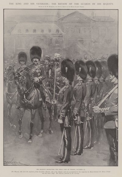 El Rey y sus Veteranos, la revisión de los Guardias por Su Majestad de Hermanus Willem Koekkoek