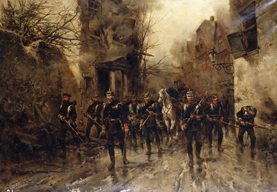 La Segunda Guardia Imperial Prusiana entrando en París de Hermanus Willem Koekkoek