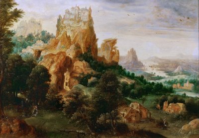 Paisaje con la parábola del buen samaritano de Herri met de (c.1510 p.1550) Bles