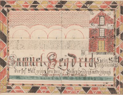 Dibujo para Samuel Heydrich, 1845 de Heydrich Baltzer