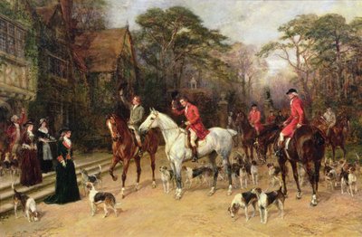 La reunión en la casa solariega, 1908 de Heywood Hardy