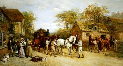 Esperando en la posada de Heywood Hardy