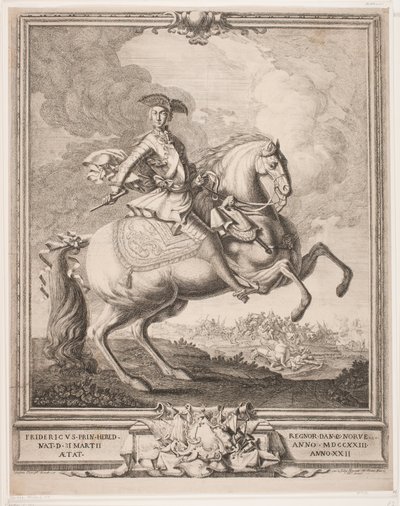Federico V como príncipe heredero a caballo de Hieronimo Miani