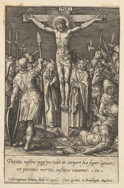 Cristo crucificado de Hieronymous Wierix