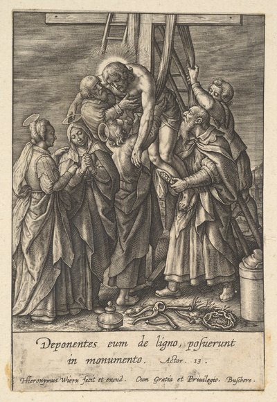 Descenso de la Cruz, antes de 1619 de Hieronymous Wierix