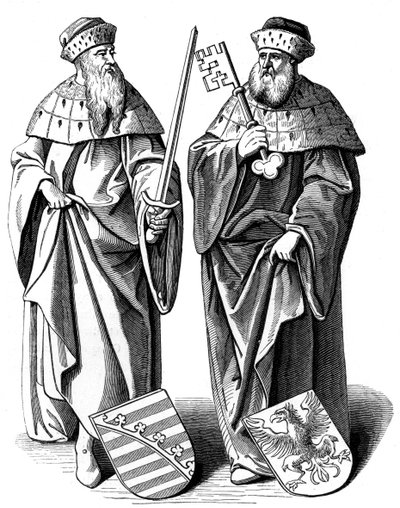 El Duque de Sajonia y el Marqués de Brandeburgo, siglo XVI, 1849 de Hieronymous Wierix