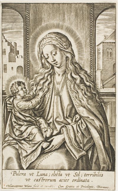 La Virgen y el Niño de Hieronymous Wierix