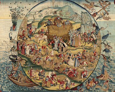 Tapiz inspirado en la obra de El Bosco, c.1560 (oro, plata, seda y lana) de Hieronymus (after) Bosch