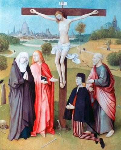 Cristo en la Cruz con Donantes y Santos, c1480-1516 de Hieronymus Bosch
