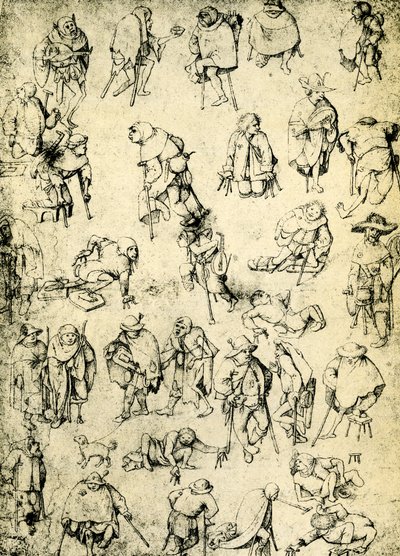 Lisiados, mendigos y músicos mendigos de Hieronymus Bosch