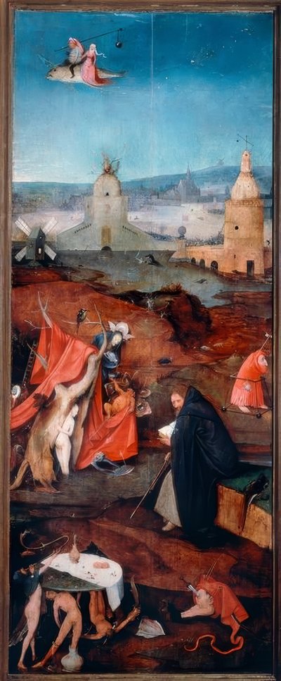 San Antonio en contemplación de Hieronymus Bosch