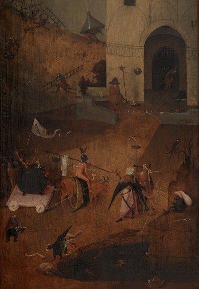Detalle del panel derecho del Juicio Final (óleo sobre tabla) de Hieronymus Bosch