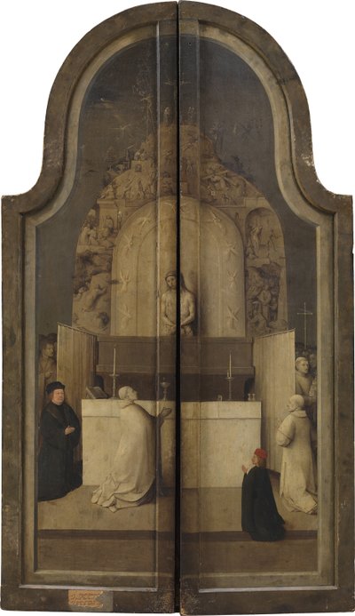 La adoración de los reyes. Tríptico, reverso de Hieronymus Bosch