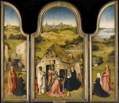 La adoración de los Reyes, c. 1495 de Hieronymus Bosch