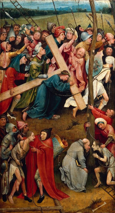 El Cristo sosteniendo su Cruz, El camino al Calvario de Hieronymus Bosch
