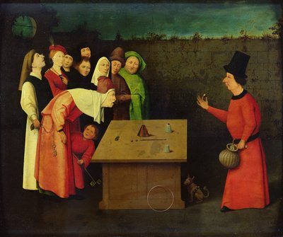 El ilusionista (pre-restauración) de Hieronymus Bosch