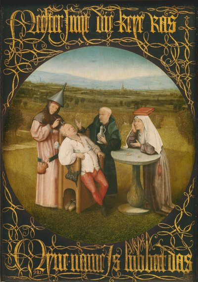 La cura de la locura, c.1494 de Hieronymus Bosch