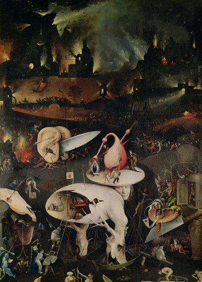 El jardín de las delicias, Infierno, ala derecha del tríptico de Hieronymus Bosch