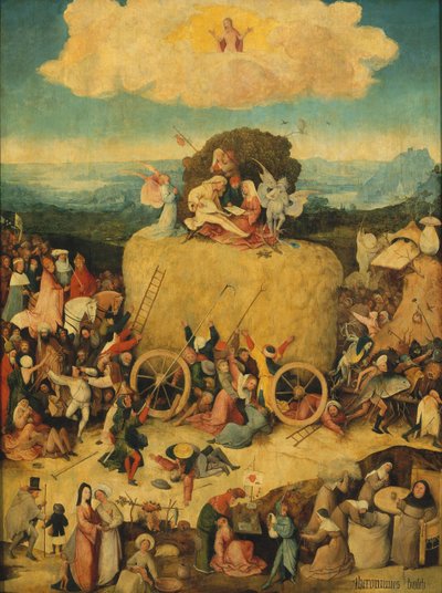 El carro de heno Tríptico panel central, c. 1516 de Hieronymus Bosch